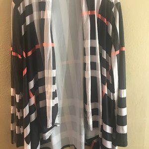 Plaid  lightweight open front cardigan